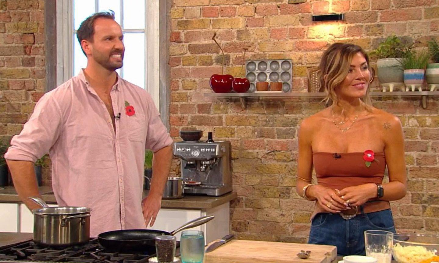 A photograph of Owners Sam and Kate on Television