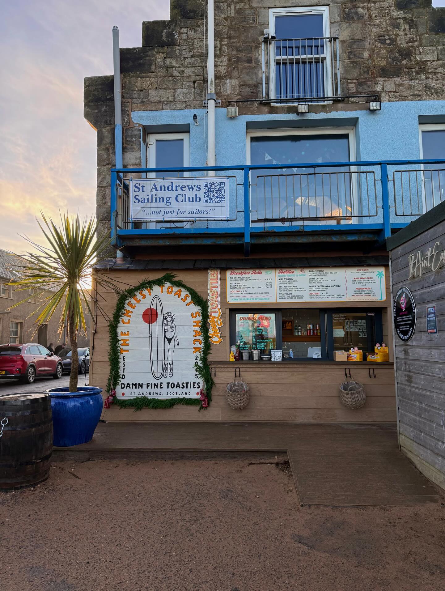 A photograph of the cheesy toast shack shopfront